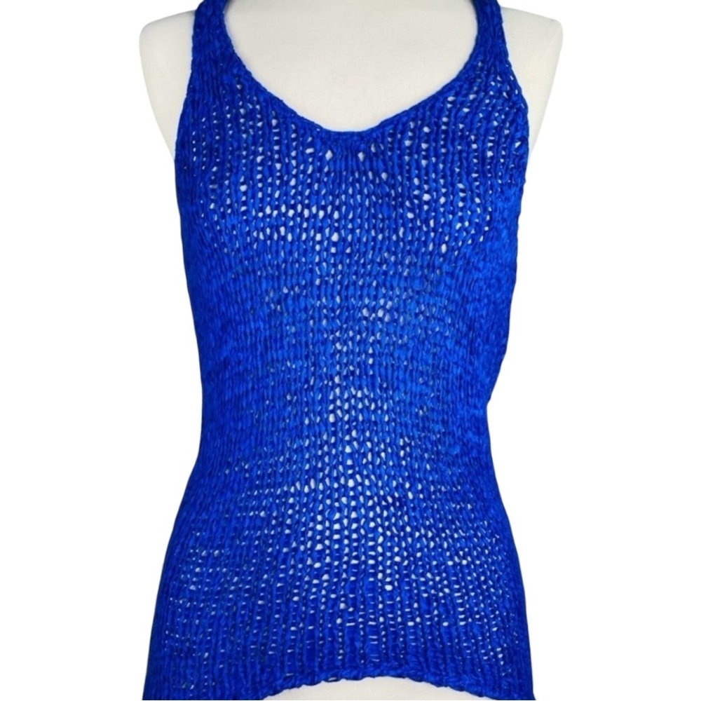 🚨LAST CHANCE Blue Knit Tank Top - Picture 1 of 5